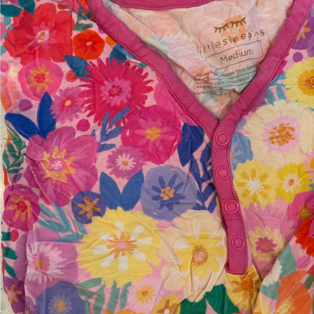 Little Sleepies Colorful Floral Pajama Set - Picture 2 of 3